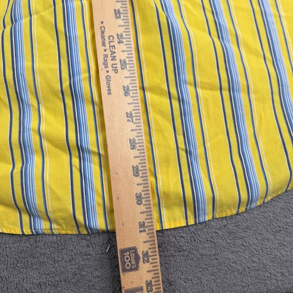 VTG Chaps Ralph Lauren Shirt Men 2XL Yellow Striped Long Sleeve * - Picture 8 of 9
